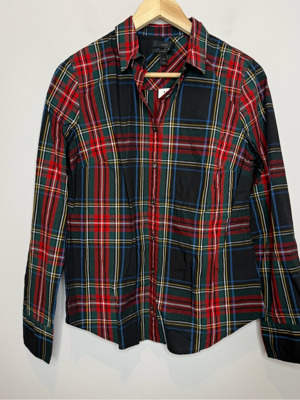 J Crew Perfect Shirt Stewart Plaid - Picture 4 of 10